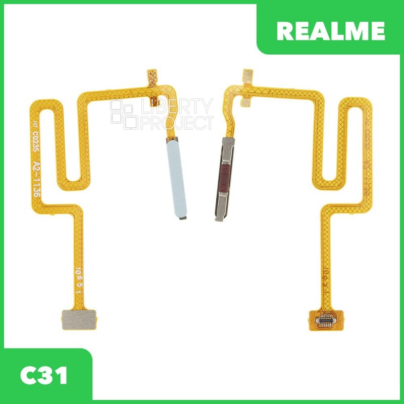 Шлейф/FLC Realme C31 (RMX3501) сканер отпечатка пальца (кнопка включения) (зеленый)