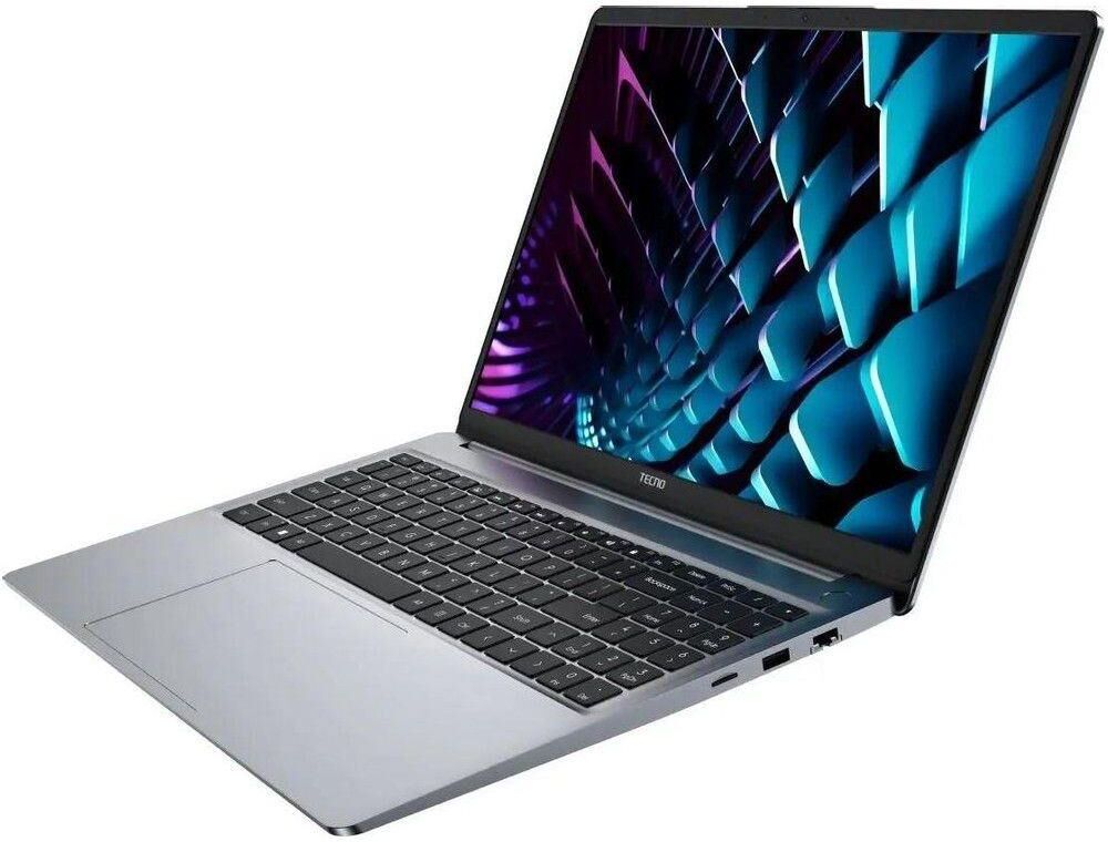 Ноутбук TECNO MegaBook K16SDA AMD Ryzen 5 7430U/8Gb (1*8 D4)/SSD512Gb/16"/IPS/WUXGA/1920x1200/60Hz/Win11/RJ-45/Grey/1.75kg
