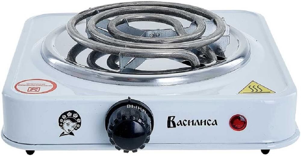 Настольная плитка ВАСИЛИСА ВА-901 спираль одноконфорочная белая
