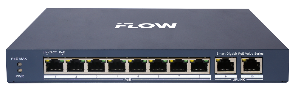 F-SW-EM610POE-VM/L POE-коммутатор смарт-управляемый с грозозащитой 6кВ
