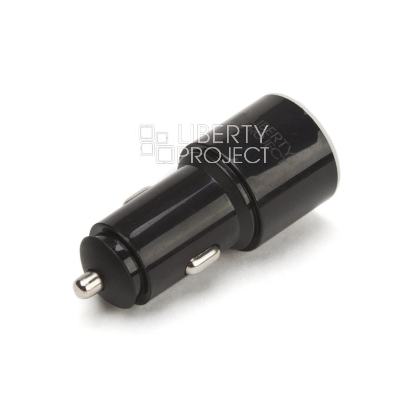 АЗУ "LP" с двумя USB выходами 2.1А "Barrel Series" (черное/коробка)