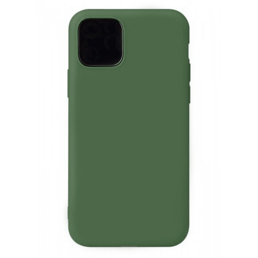 Силиконовая накладка тонкая для Apple iPhone 12 (6.1) серо-зеленый