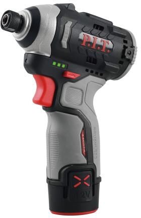 P.I.T. Винтоверт IMPACT аккум. бесщёточный PSD12K-120A/1 (12В, 120Нм, 3 ск, HEX 1/4", 1 акб 2Ач, ЗУ)