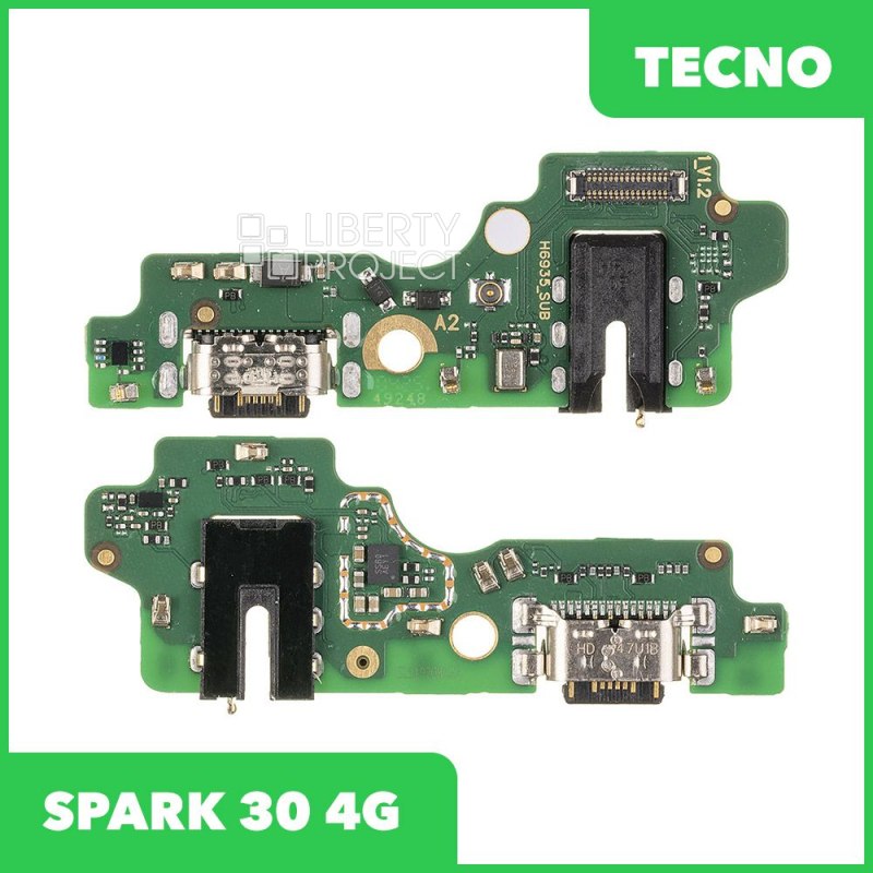Шлейф/FLC Tecno SPARK 30 4G (KL6) на системный разъём/микрофон, ориг