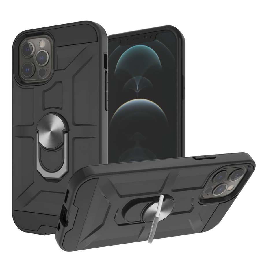 Противоударная накладка Armor Case с кольцом для Apple iPhone 15 Pro Max (6.7) черный