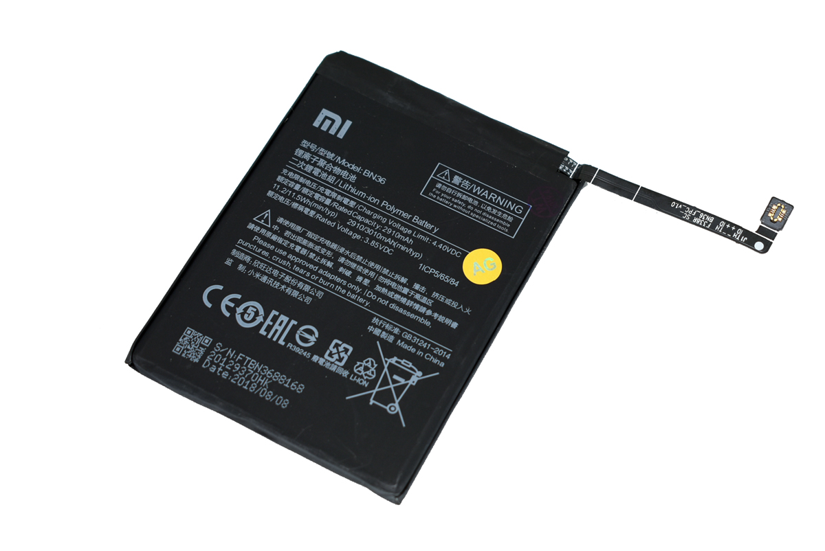 Аккумулятор для Xiaomi BN36 Mi A2/Mi 6X 2910/3010 мАч батарея