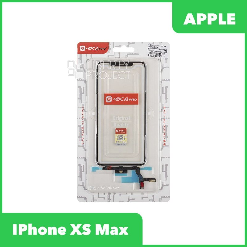 G+OCA PRO тачскрин для IPhone XS Max олеофобное покрытие (черный)