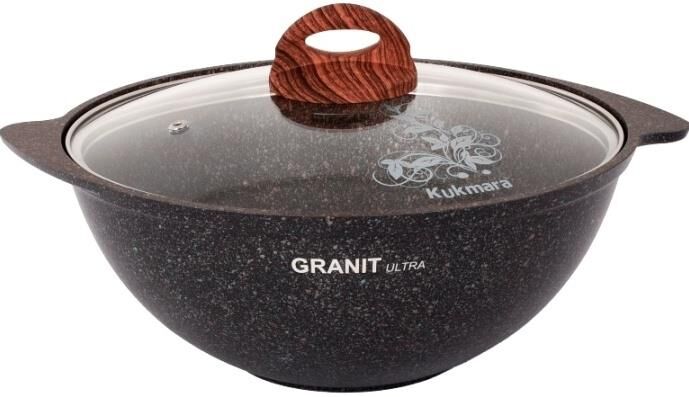Казан KUKMARA кго37а а/пр литой 3,5л д/плова стекл/кр Granit ultra original