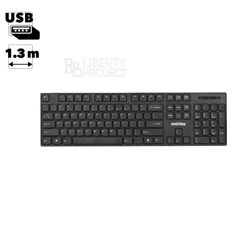 Клавиатура проводная мультимедийная Smartbuy ONE 238 USB (SBK-238U-K) (черный)