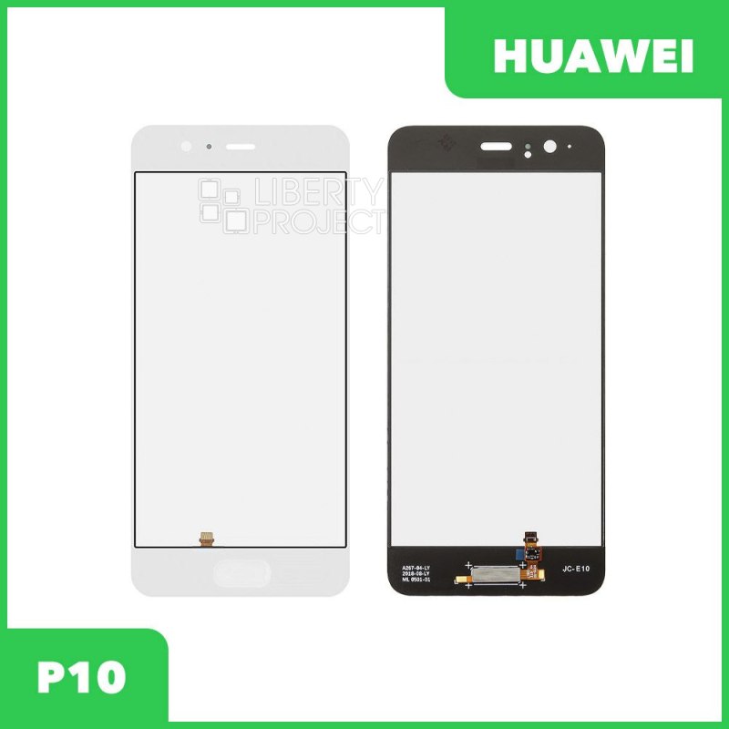 Стекло + OCA плёнка для переклейки Huawei P10 (VTR-L09/VTR-L29) (белый)