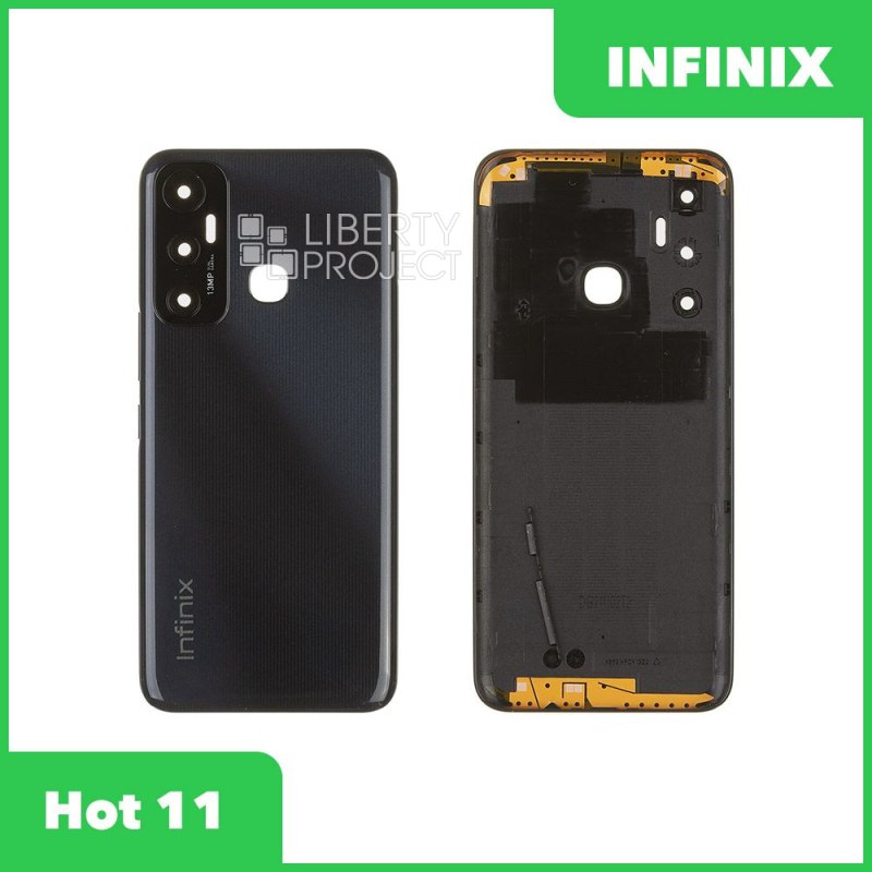 Задняя крышка для Infinix Hot 11 (X689F) (черный)
