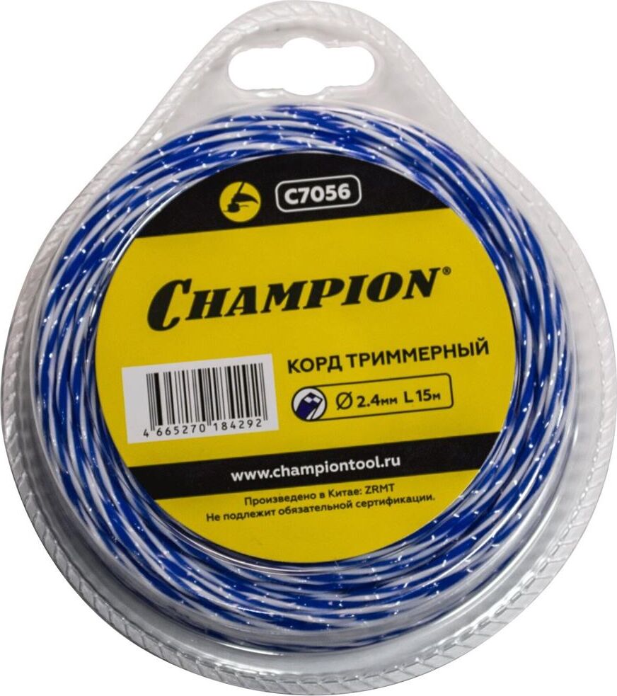 CHAMPION C7056 Корд трим. SKY-CUTTER 2.4мм* 15м (витой квадрат)