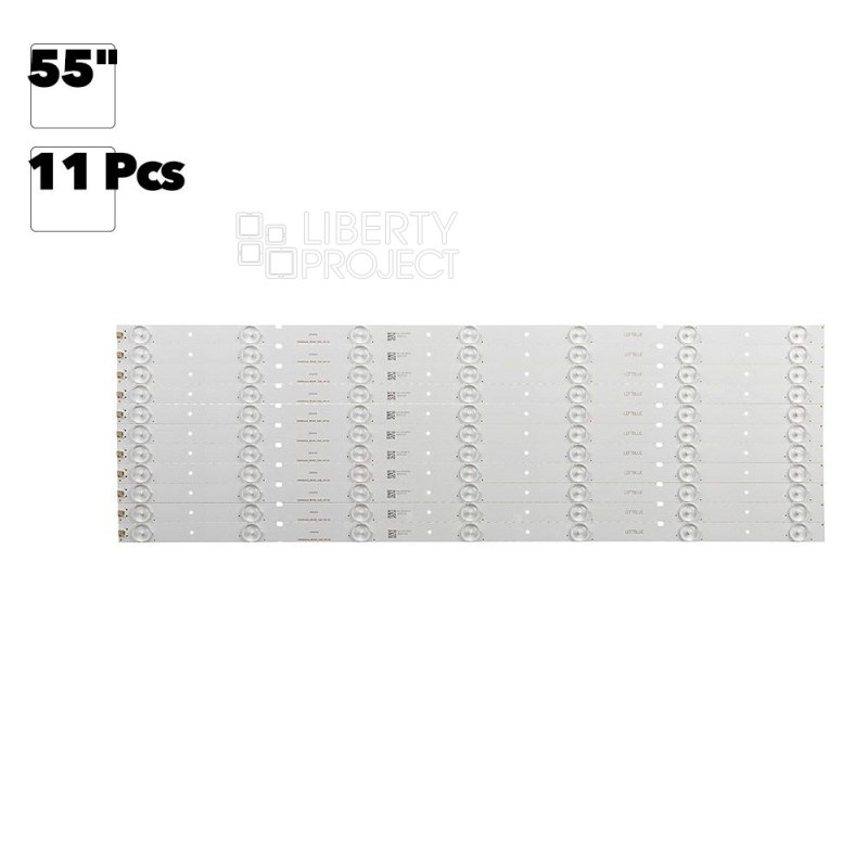 Светодиодная подсветка для телевизоров 55" SVH550AA2-REV05-7LED-130719 (комплект 11 шт.)