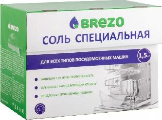 BREZO 97008 Специальная соль для посудомоечной машины 1500 г