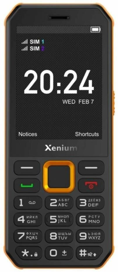 Телефон мобильный XENIUM X300 Orange Black