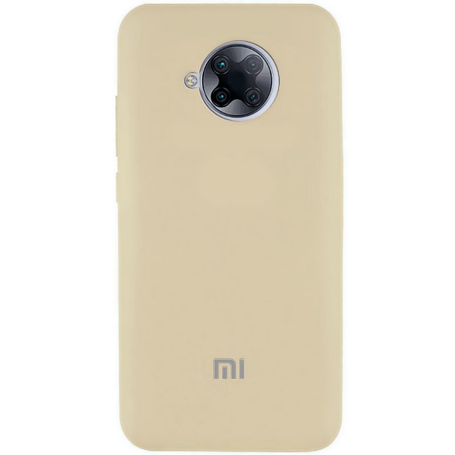 Силиконовая накладка Silky soft-touch для Xiaomi Mi 10T Lite кремовый