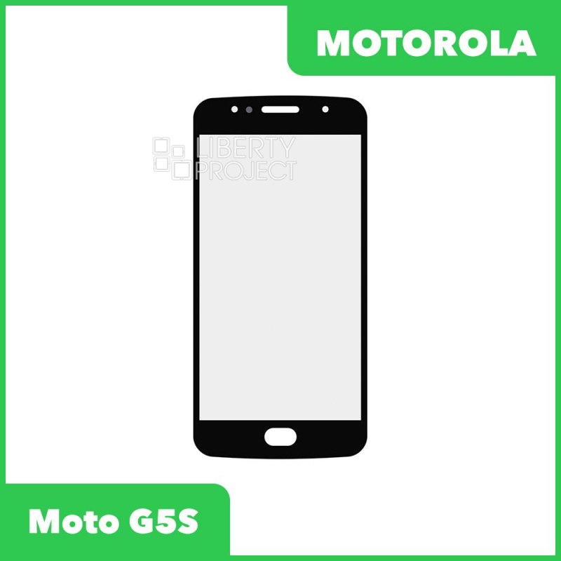 Стекло + OCA плёнка для переклейки Motorola Moto G5S (черный)