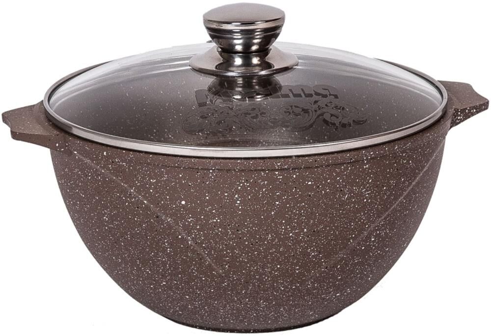 Казан МЕЧТА 56806 Гранит brown 6л стеклянная крышка