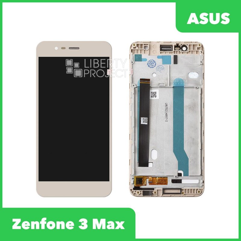 LCD дисплей для Asus Zenfone 3 Max (ZC520TL) в сборе с тачскрином в рамке 100% OR (золото)