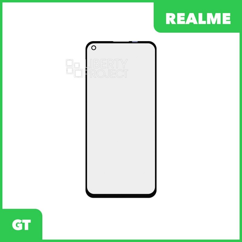 Стекло для переклейки Realme GT (черный)