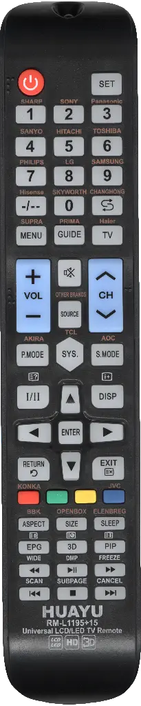 Универсальный пульт Huayu RM-L1195+15 black