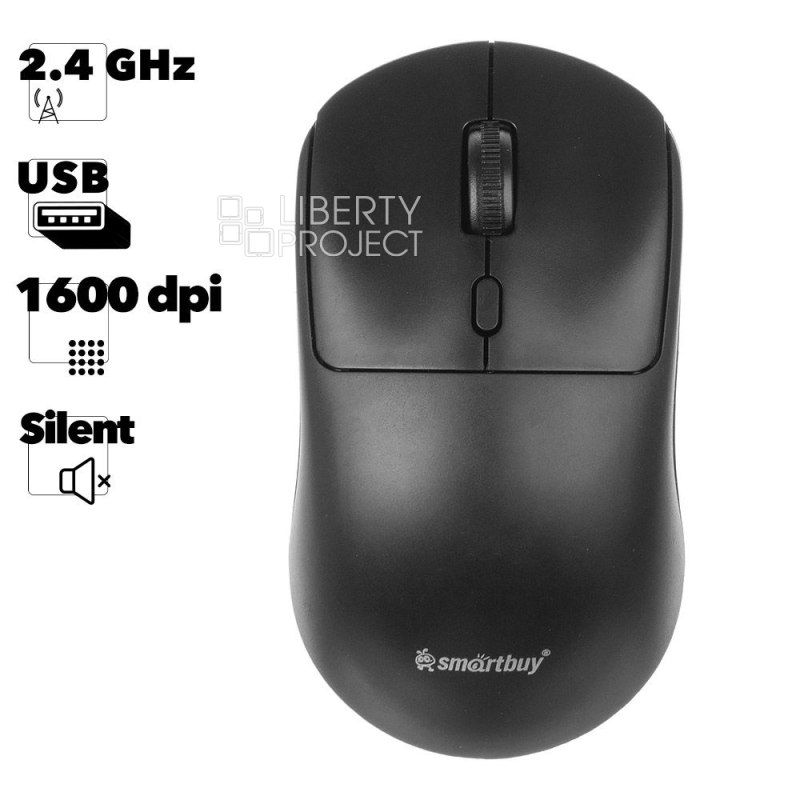 Мышь беспроводная Smartbuy ONE Dual BT+USB с зарядкой Smartbuy X55 черная (SBM755DK) /100