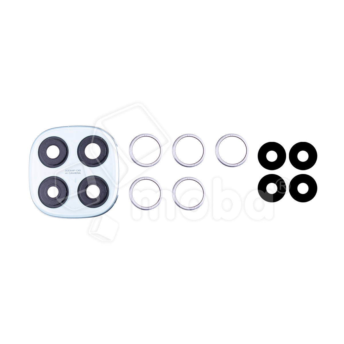 Стекло камеры для Xiaomi Redmi Note 14 Pro 4G (24116RACCG) в сборе с рамкой Синий