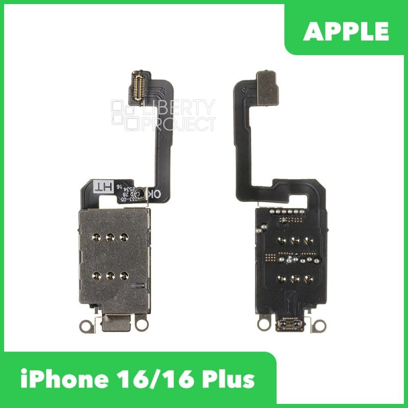 Шлейф/FLC iPhone 16 / 16 Plus разъем sim, ориг