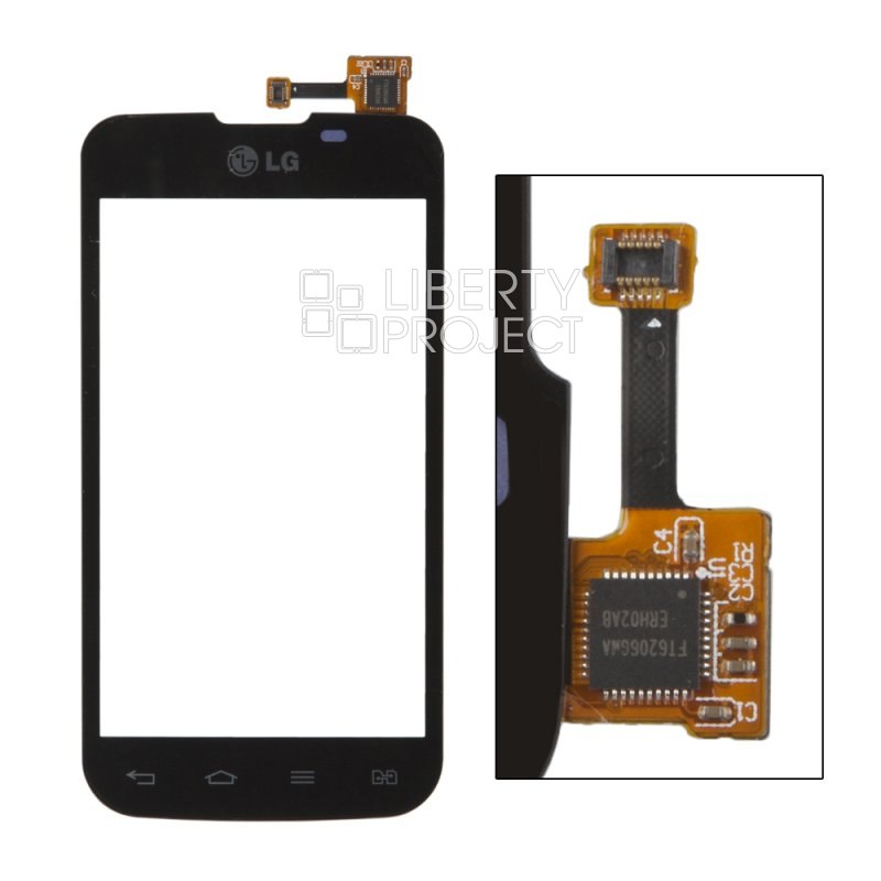 Тачскрин для LG Optimus L5 II Dual E455 1-я категория (черный)
