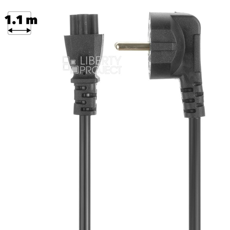 Шнур сетевой 1.1 м, IEC C12 (для ноутбуков/разъем тройной круглые контакты)