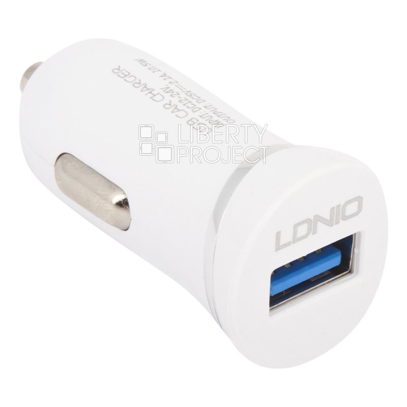 АЗУ "LDNIO" 1 USB 2.1А + кабель Micro USB DL-C12 (белое/коробка)
