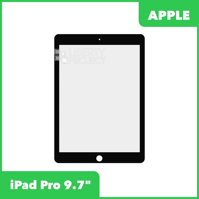 Стекло + OCA пленка для переклейки Apple iPad Pro 9.7" (черный)