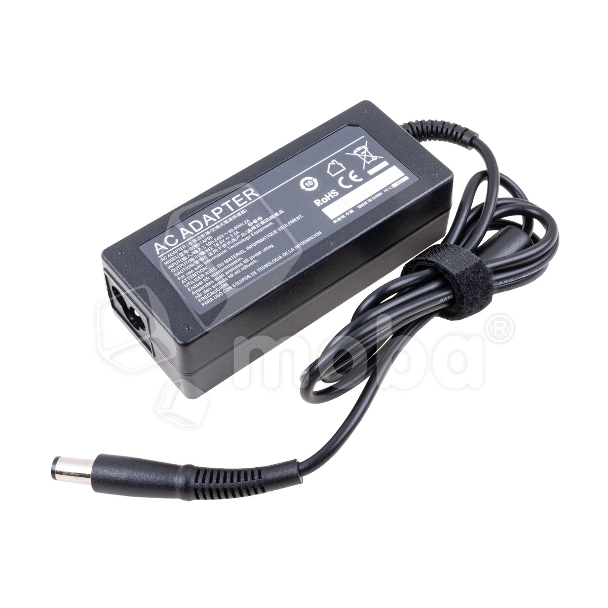 Блок питания (сетевой адаптер) для ноутбука HP 18,5V, 3,5A, 65W (7,4x5,0 с иглой) - Стандарт (без сетевого кабеля)