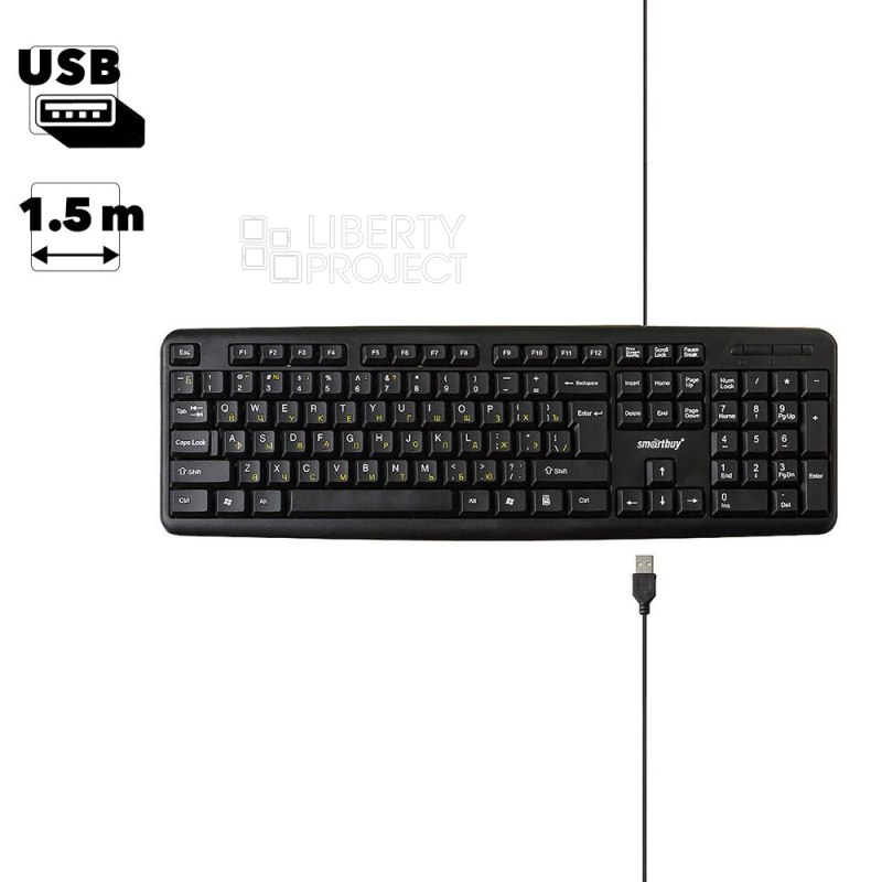Клавиатура проводная Smartbuy ONE 112 USB (черный)