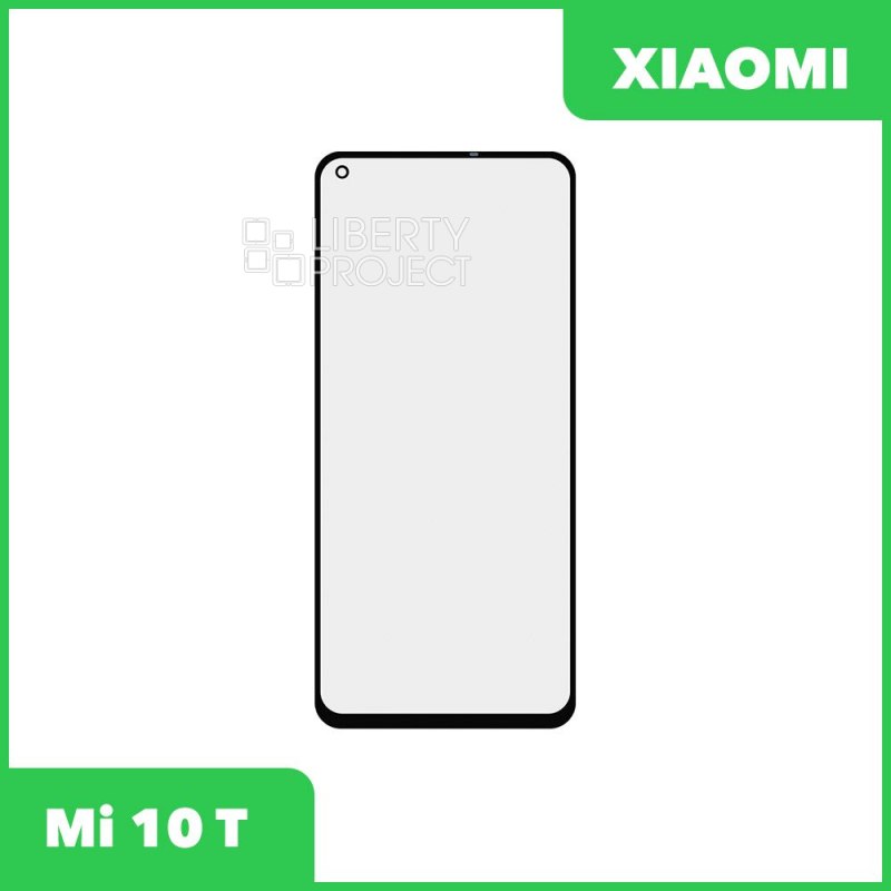 Стекло + OCA пленка для переклейки Xiaomi Mi 10 T (черный)