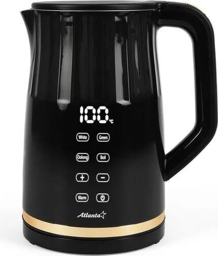 Чайник электрический ATLANTA ATH-2536 black (1,7л.металл/пластик)