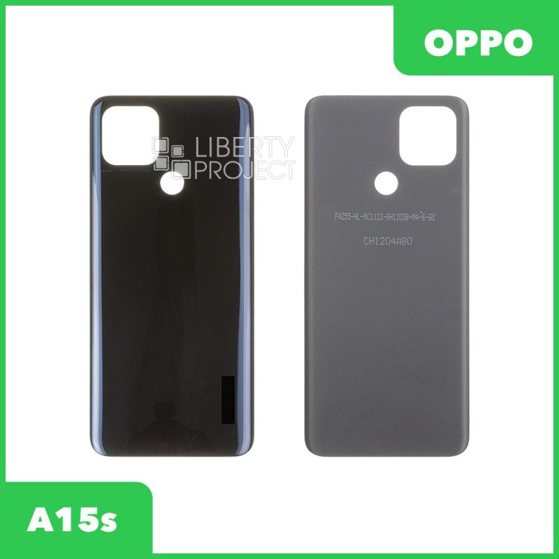 Задняя крышка для Oppo A15s (черный)