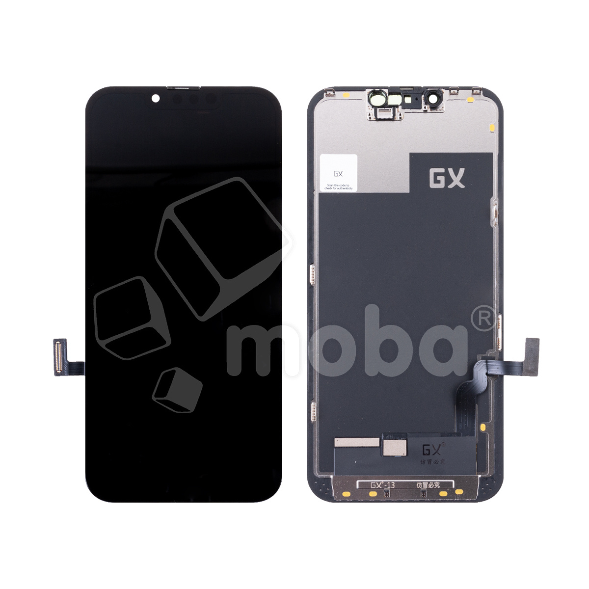 Дисплей для iPhone 13 (A2635) в сборе с тачскрином Черный - GX (Hard OLED) (площадка под IC)