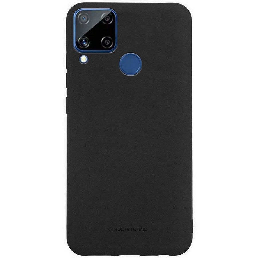 Силиконовая накладка тонкая для Realme C15 черный