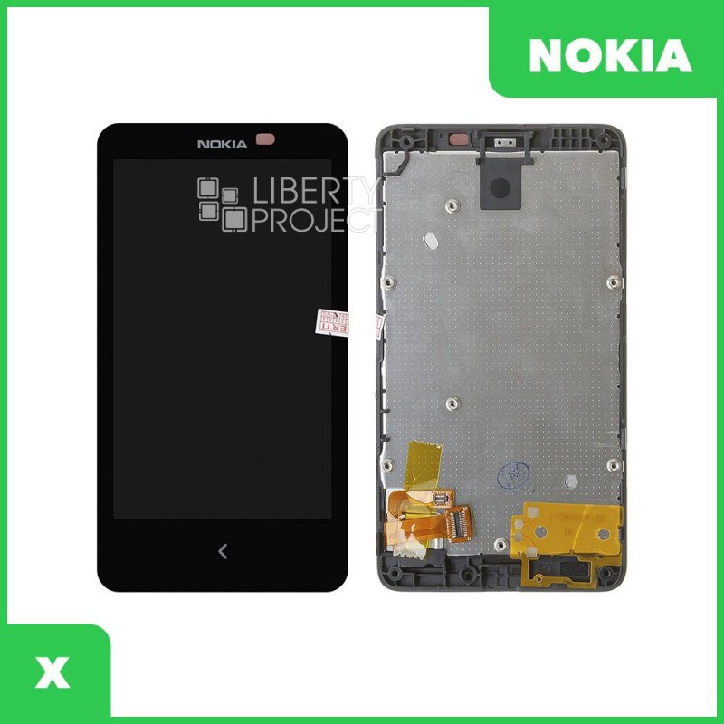 LCD дисплей для Nokia X (RM-980) с тачскрином, 1-я категория (черный)