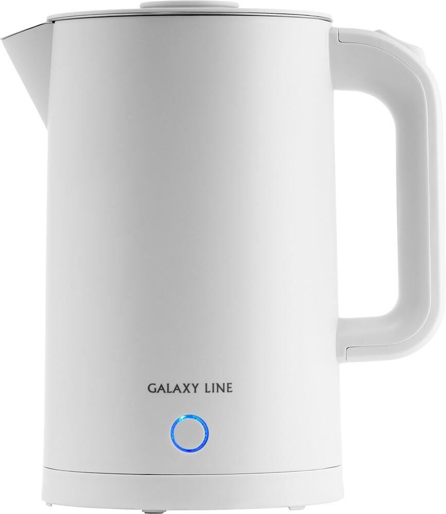 Чайник электрический GALAXY LINE GL 0362 white (1,7л. металл/пластик)