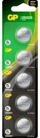 Батарейки GP (21562) CR2025-2CPU5 100/2000