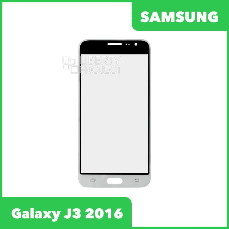 Стекло + OCA плёнка для переклейки Samsung J320 Galaxy J3 (2016) (белый)