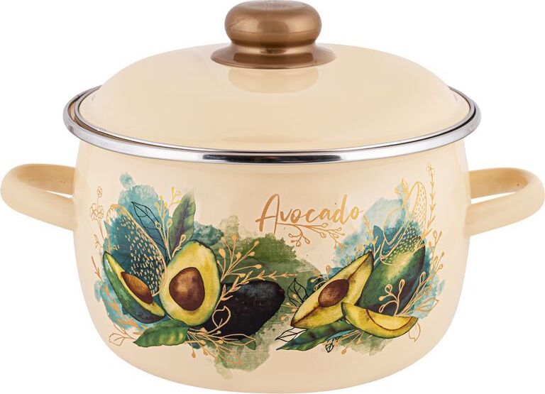 Кастрюля APPETITE 1MC201P Avocado эмал сфер 4,0л