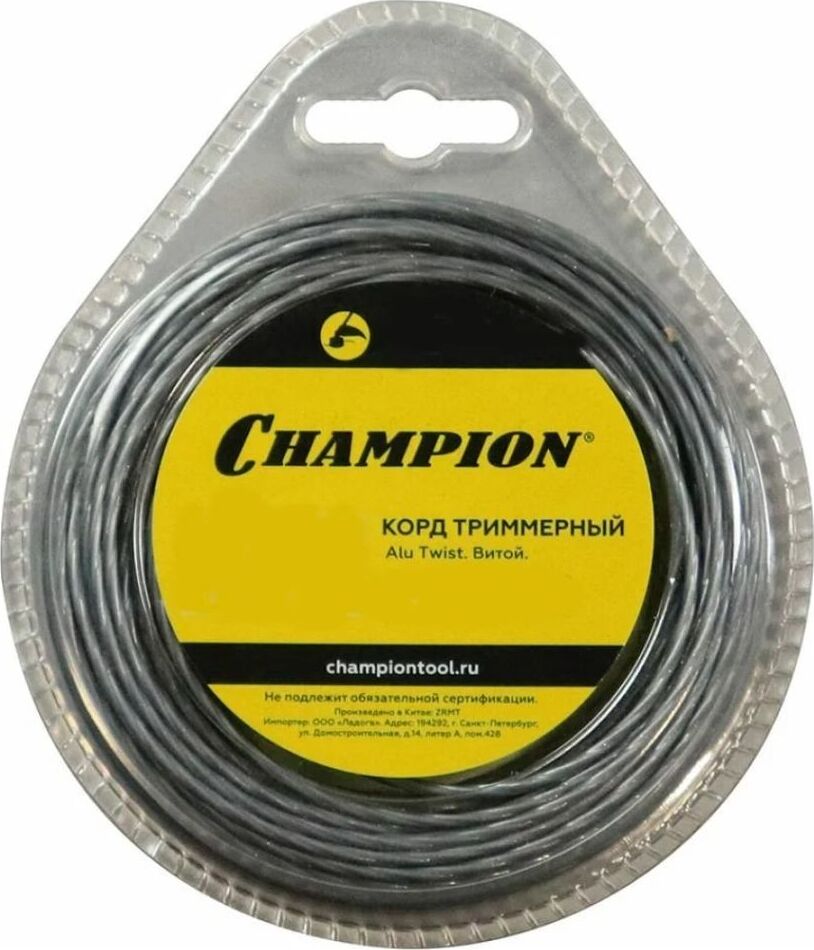 CHAMPION C7062 Корд трим.ALU TWIST 2.4мм*12м (витой)