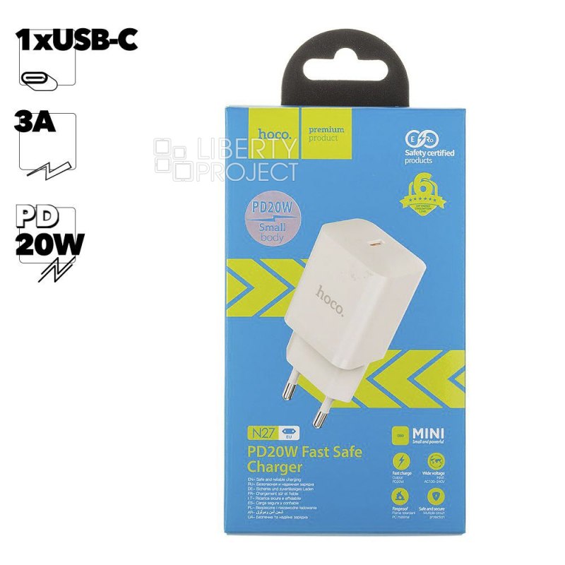 СЗУ HOCO N27 1xUSB-C, PD20W (белый)
