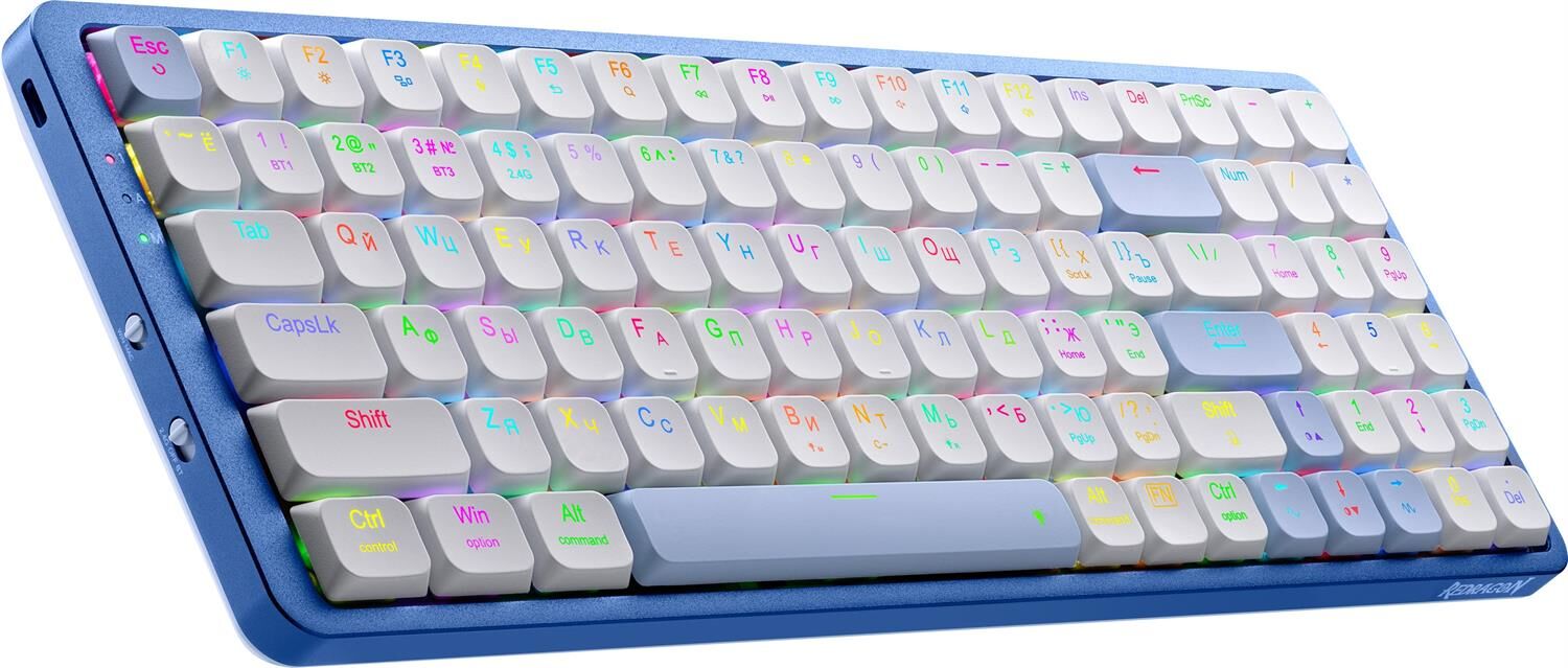 Клавиатура REDRAGON (72369) Eva Pro RU,RGB,бел-синий
