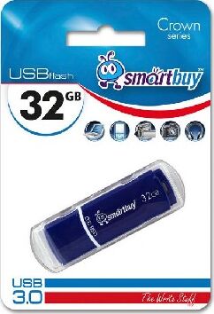 USB флеш SMARTBUY (SB32GBCRW-BL) 32GB CROWN BLUE USB 3.0