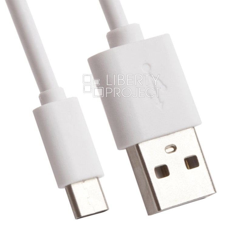 USB Дата-кабель Type-C (белый/пакет)