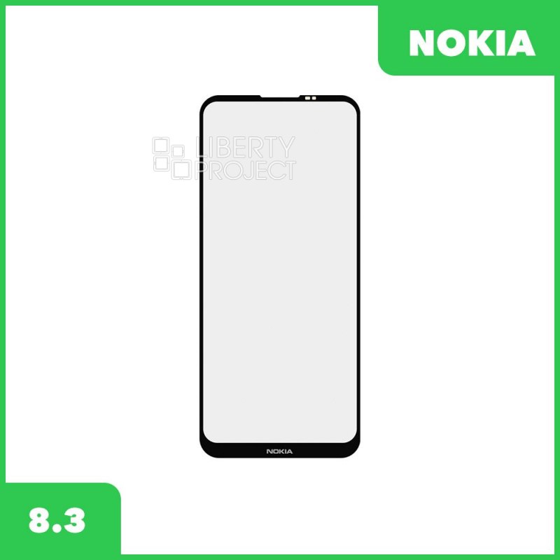 Стекло + OCA плёнка для переклейки Nokia 8.3 (TA-1243) (черный)